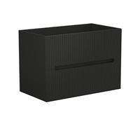 Meuble sous vasque suspendu strié noir - 80 cm - PAVANI