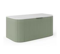 Meuble sous vasque suspendu strié - Vert mat - 100 cm - LOMERI