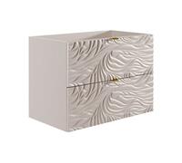 Meuble sous vasque suspendu texturé - Beige - 80 cm - RINAREL