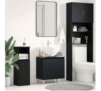 vidaXL Meuble sous-vasque chêne noir 60 cm, résistant à l'humidité