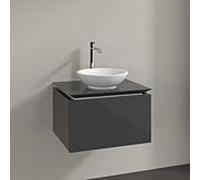 Meuble sous-vasque Villeroy & Boch Legato B56700FP 1 tiroir, 600 x 380 x 500 mm, Gris brillant