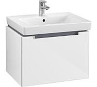 Villeroy & Boch Subway 2.0 - Meuble sous lavabo 587x420x454mm avec 1 tiroir blanc lustré/silver matt