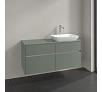 Meuble sous-vasque Villeroy und Boch Collaro C114B0AF 120x54,8x50cm, vasque à droite, éclairage LED 8,8W, vert tendre