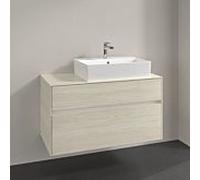 Meuble sous-vasque Villeroy und Boch Collaro C12700AA 100x54,8x50cm, vasque à droite, chêne blanc