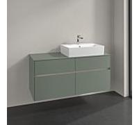 Meuble sous-vasque Villeroy und Boch Collaro C13000AF 120x54,8x50cm, vasque à droite, vert tendre