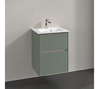 Meuble sous vasque Villeroy und Boch Collaro C141B0AF 47,2x61x40,4cm, vasque centrée, éclairage LED 3,1W, vert tendre