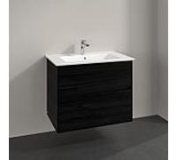 Meuble sous vasque Villeroy und Boch Collaro C144B0AB 76,1x61x48cm, vasque centrée, éclairage LED 5,5W, chêne noir