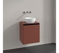 Meuble sous-vasque Villeroy und Boch Collaro C148B0AH 50x54,8x38cm, meuble sous-vasque centré, éclairage LED 3,4W, rouge vin
