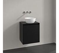 Meuble sous-vasque Villeroy und Boch Collaro C148B0VL 50 x 54,8 x 38 cm, meuble sous-vasque centré, éclairage LED 3,4 W, noir volcan