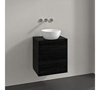 Meuble sous vasque Villeroy und Boch Collaro C149B0AB 50x54,8x38cm, meuble sous vasque centré, éclairage LED 3,4W, chêne noir