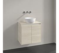 Meuble sous vasque Villeroy und Boch Collaro C150B0AA 60x54,8x38cm, meuble sous vasque centré, éclairage LED 4,2W, chêne blanc