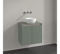 Meuble sous-vasque Villeroy und Boch Collaro C150B0AF 60x54,8x38cm, meuble sous-vasque centré, éclairage LED 4,2W, vert tendre
