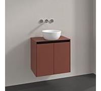 Meuble sous-vasque Villeroy und Boch Collaro C150B0AH 60x54,8x38cm, meuble sous-vasque centré, éclairage LED 4,2W, rouge vin