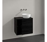 Meuble sous-vasque Villeroy et Boch Collaro C151B0AB 60x54,8x38cm, vasque à droite, éclairage LED 2,9W, chêne noir