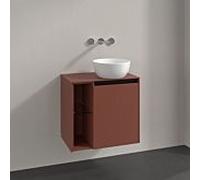 Meuble sous-vasque Villeroy und Boch Collaro C151B0AH 60x54,8x38cm, vasque à droite, éclairage LED 2,9W, bordeaux