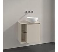 Meuble sous-vasque Villeroy et Boch Collaro C151B0VN 60x54,8x38cm, vasque à droite, éclairage LED 2,9W, gris cachemire