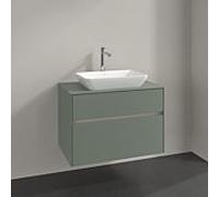 Villeroy & Boch V&B Meuble sous-lavabo Collaro 80x54,8x50cm, vasque centrale, vert doux Quantité:1