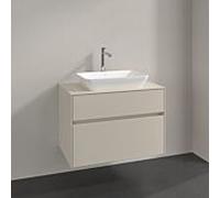 Villeroy & Boch V&B Meuble sous-lavabo Collaro 80x54,8x50cm, vasque centrale, gris cachemire Quantité:1