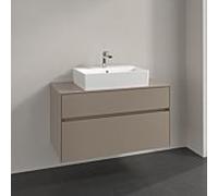 Meuble sous-vasque Villeroy und Boch Collaro C125B0VM 100x54,8x50cm, meuble sous-vasque centré, éclairage LED 7,3W, taupe