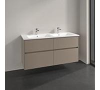 Meuble sous vasque Villeroy und Boch Collaro C147B0VM 126,1x61x48cm, vasque centrée, éclairage LED 9,4W, taupe