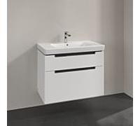 Meuble sous-vasque Villeroy und Boch Subway 2.0 A91410DH 78,7 x 59 x 44,9 cm, poignée chromé , blanc brillant