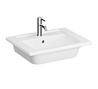 Meuble sous-vasque VitrA Integra 7055B003-0001 60 x 46,5 cm, blanc, trou de trop-plein/robinetterie au centre