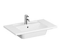 Meuble sous-vasque VitrA Integra 7056B003-0001 80 x 46,5 cm, blanc, trou de trop-plein/robinetterie au centre