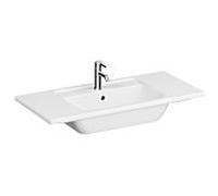 Meuble sous-vasque VitrA Integra 7057B003-0001 100 x 46,5 cm, blanc, trou de trop-plein/robinetterie au centre