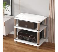 Meuble stéréo à 4 Niveaux pour Maison Intelligente, Support multimédia AV, étagères de Rangement pour Coin TV, Centre de Divertissement, Console de Je
