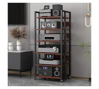 Meuble stéréo Home - 4/5/6 niveaux - Support multimédia autonome pour tourne-disque, haut-parleur, amplificateur et récepteur - Centre de divertissement d'angle pour salon et club