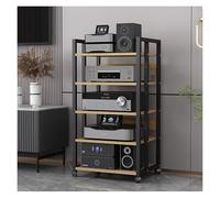 Meuble stéréo Home - 4/5/6 niveaux - Support multimédia autonome pour tourne-disque, haut-parleur, amplificateur et récepteur - Centre de divertissement d'angle pour salon et club