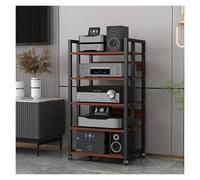 Meuble stéréo Home - 4/5/6 niveaux - Support multimédia autonome pour tourne-disque, haut-parleur, amplificateur et récepteur - Centre de divertissement d'angle pour salon et club