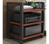 Meuble stéréo pour lecteur CD, équipement Hi-Fi à plusieurs niveaux, tour sur pied, étagère d'angle réglable