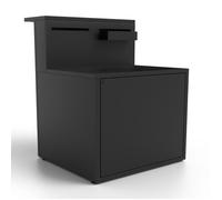 Meuble Support Plancha noir avec bar pour cuisine Forge Adour