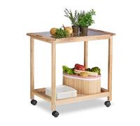 Meuble sur roues desserte mobile chariot de rangement 5,4 kg 2 niveaux léger
