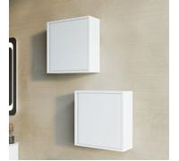 MEUBLE SUSPENDU DE SALLE DE BAIN 39CM AVEC PORTE RÉVERSIBLE BLANC MAT | MONACO