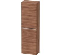 Meuble Suspendu Duravit D-Neo demi-colonne, porte gauche, poignée inox 1320mm Noyer naturel DE1318L70790000