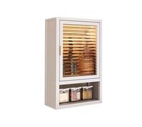 Meuble Suspendu Salle de Bain Colonne avec Portes en Acrylique Grande Capacité de Charge Armoire Cuisine Rangement Haut Métallique Facile à Monter pour Garage Atelier Cuisine(White,30x14x50cm)