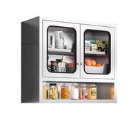 Meuble Suspendu Salle de Bain Colonne Portes Doubles Étanches à l'eau et à la Poussière Vestiaire Metallique Convient pour Les Cuisines Les Balcons et Les Salons(100x30x70cm)