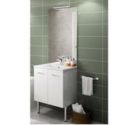 Meuble suspendu sous vasque PRIMO L 60cm avec 2 portes blanc + pieds - NÉOVA - A2310976