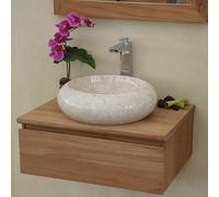 Meuble suspendu teck massif 60 cm khaléï