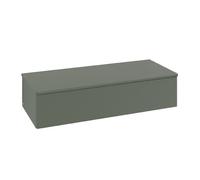 Meuble Suspendu Villeroy et Boch Antao avec Structure 1 tiroir 1200x268x500mm Leaf Green Matt Lacquer/Warm Walnut