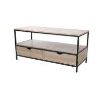 Meuble Télé 2 Tiroirs, Collection Loft, Bois, 120x39x57 cm