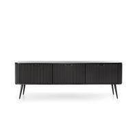Meuble télé 3 portes pieds métal noir 170 cm - IRIS