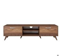 Meuble télé BAKO - BOBOCHIC - Noyer - Vintage - Deux niches - Rangements