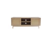 Meuble télé - Box and beyond - 120x40x45 cm - Bois, Cannage - Rangement, Multimédia, Télévision - Salon - Style Bohème et Vintage