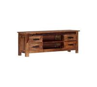 Helloshop26 Meuble télé Buffet TV télévision Design Pratique 110 cm Bois de sesham Solide 2502278