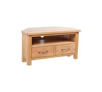 Meuble télé buffet tv télévision design pratique avec tiroir 88 cm bois de chêne solide