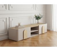 Meuble TV 1 porte 1 tiroir 170 cm ENYRA beige BOBOCHIC Beige