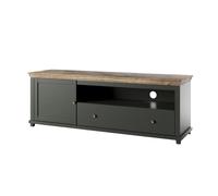 Meuble TV 1 porte 1 tiroir Petits-meubles - Martin - 181 x 49 x 61cm - Vert et bois